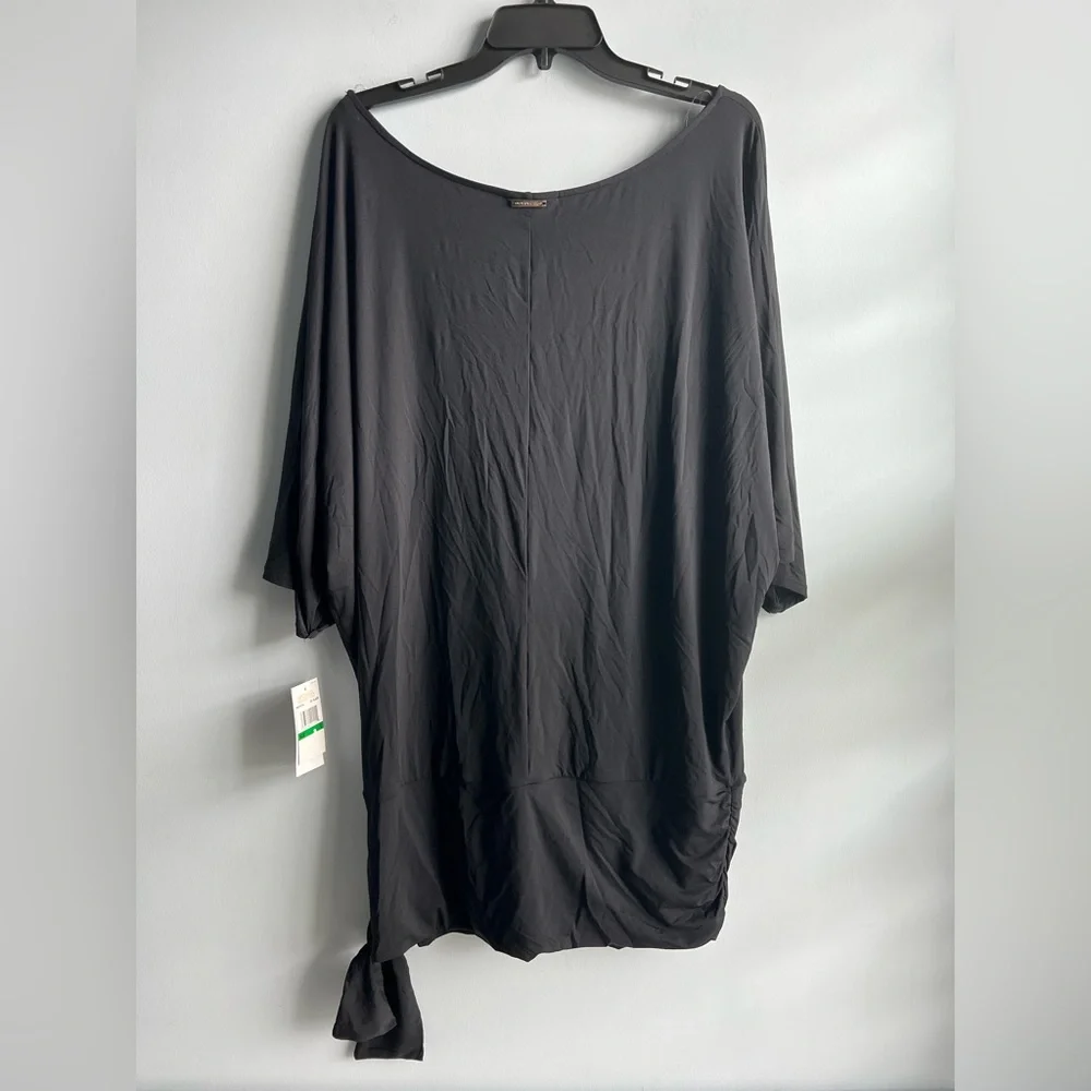 Michael Kors Women’s Side-Tie Swim Cover-Up Black Size Large